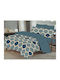 Set Double Bed Sheets 220x260cm Geometric Pattern (4 Pieces)