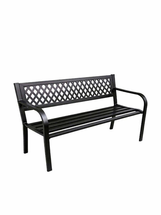 Metallisches Gartenbank Schwarz 120x49x76cm