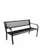 Metallisches Gartenbank Schwarz 120x49x76cm