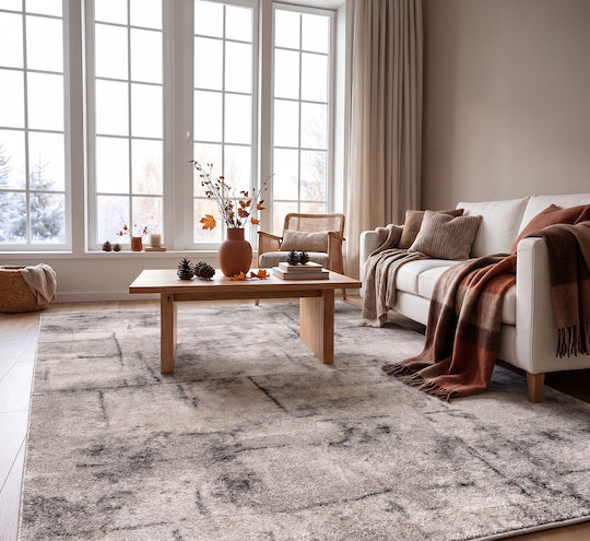 Beauty Home Desire Art 9977 Комплект Съвременни Килими За Спалня Бежови 9977-Комплект 3 Бр