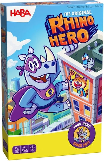 Επιτραπέζιο Παιχνίδι Rhino Hero – The Original για 2-5 Παίκτες 5+ Ετών (EN) Haba