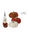 Set Tischdekoration Kürbisse 6 Stück 7x7x6cm