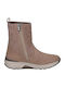 Leather Women's Ankle Boots Tabac Brown