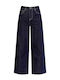 Celestino Γυναικείο Τζιν Wide Leg Βαμβάκι Loose Fit Σκούρο Μπλε