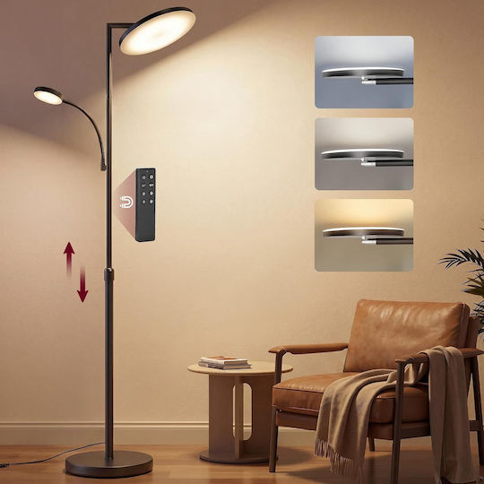 Vasagle LED Φωτιστικό Δαπέδου Υ176xΜ25εκ. με Θερμό Λευκό Φως 3600lm