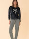 Noidinotte Winter Women's Pyjamas Set Black