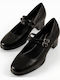 Pumps mit Riemen Schwarze