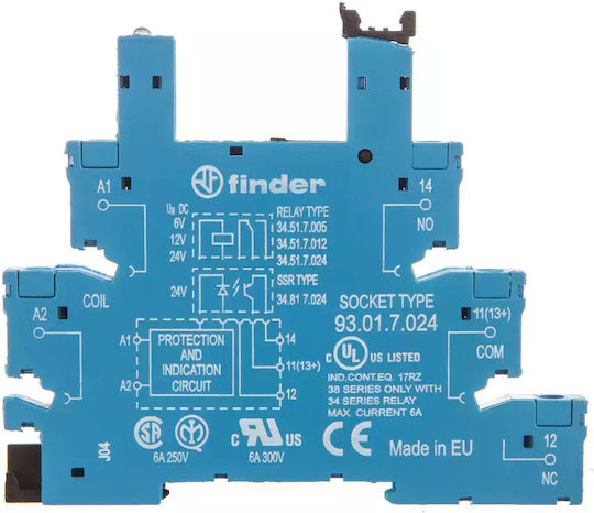 Finder Релета на релса 6A с напрежение 250V