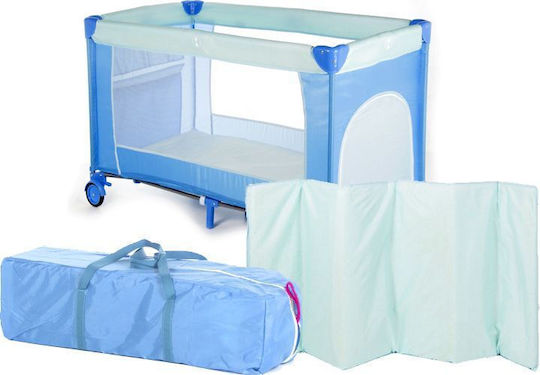 Travel Cot-Playpen Simple Children Playpen With Mattress Blue 73x76cm