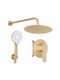 Rea Drop Built-in Mixer Phone & Shower Head Set for Shower Gold