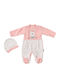 Annora Baby Samt Baby-Strampler Rosa
