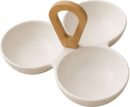Iliadis Керамична ордьовиера бяла Ø21cm