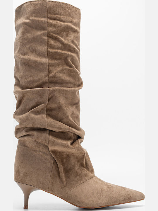 Decoro Wildleder Damenstiefel Beige