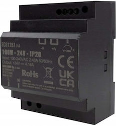 Eco Light DIN Rail Power Supply With 24V Output And 100W Power 4.16A