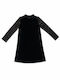 Girls Velvet Dress Black