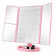 Lean Toys Lean Toys Schminkspiegel Tischgerät mit Licht 19x30.5cm Rosa