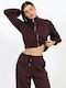 Damen Strickjacke mit Reissverschluss Braune
