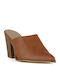 Mules With High Heel In Brown Colour