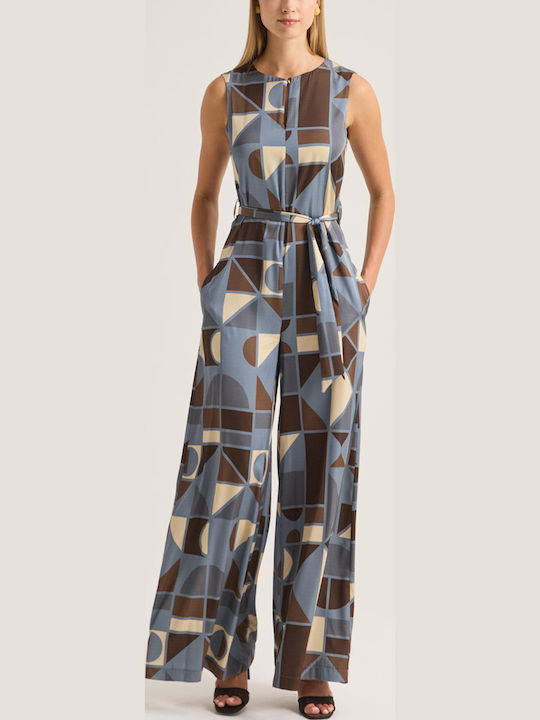 Enzzo Women's One-piece Jumpsuit Dusty Light Blue