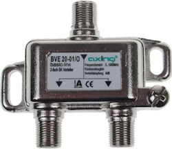 Axing Bve 20-01 Сплитер за Антена с 2 Изхода 5-1006 Mhz Висока Екранировка