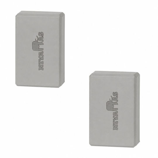 Zweierpack Yoga-Blocks Grau Eva Niyamas