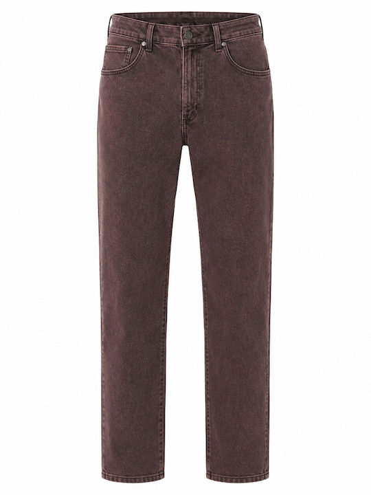 Damen Jeans Hosen Burgundisch