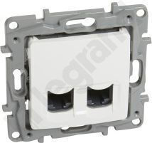 Legrand Двоен Механизъм на Мрежов Контакт RJ45 Тип Cat6 в Бял Цвят 764574