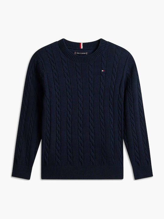 Tommy Hilfiger Παιδικό Πουλόβερ Μακρυμάνικο Μπλ...