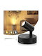 Modern Wandleuchte mit Integrierter LED mit USB-Anschluss Schwarz