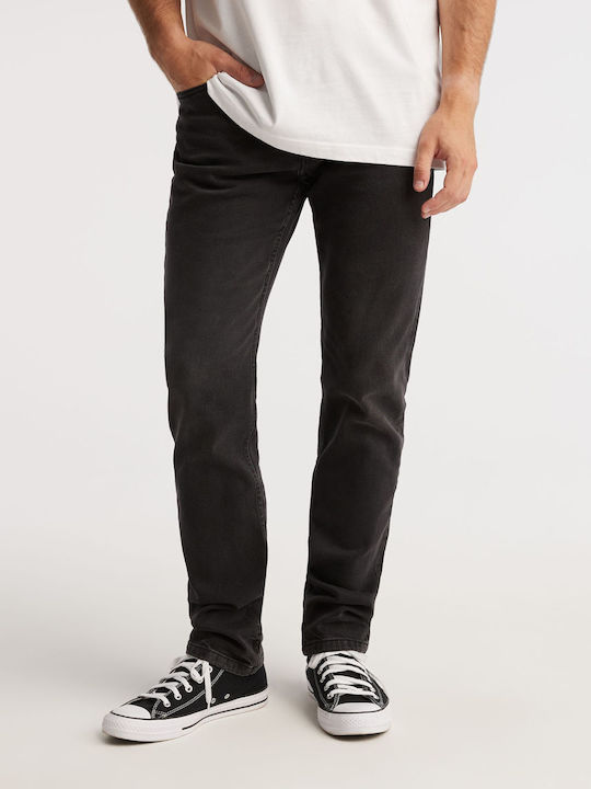 Newman 265 Ανδρικό Παντελόνι Τζιν Regular Straight Fit Μαύρο