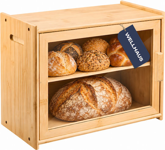 Wellhaus Ψωμιέρα από Bamboo Μπεζ 40x20x31cm