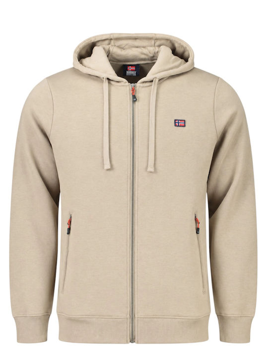 Norway Nautical School Hooded Cardigan Beige