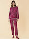 Noidinotte Winter Women's Pyjamas Set Bordeaux