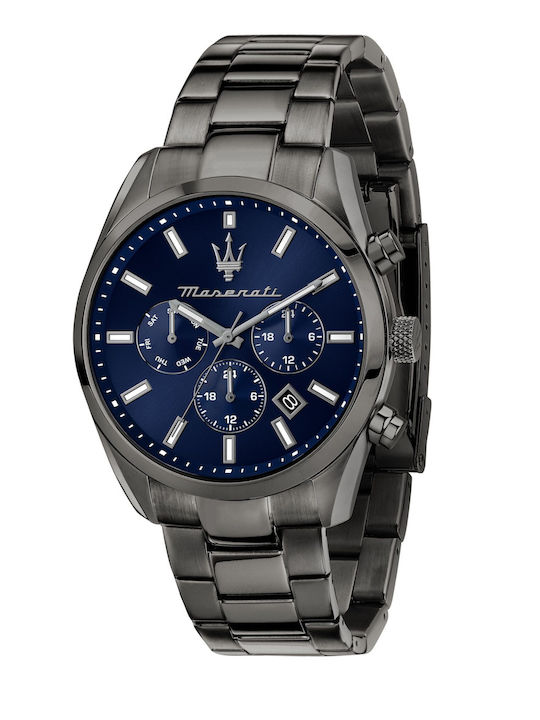 Maserati Attrazione Men's Watch 43mm Battery Chronograph with Black Metal Bracelet Maserati Attrazione Men's Watch 43mm Battery Chronograph with Black Metal Bracelet