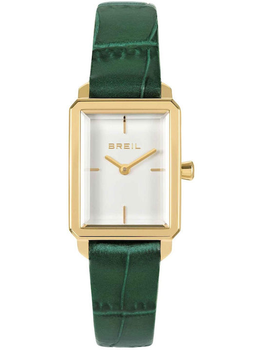 Breil Men's Battery Watch With Green Leather Strap
