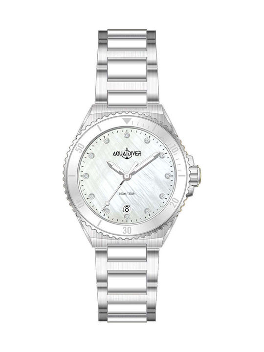 Women's Battery Watch with Silver Steel Bracelet