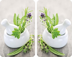 Wenko Стъклени защитни плочи за котлони Herb Garden — 2 броя Wenko