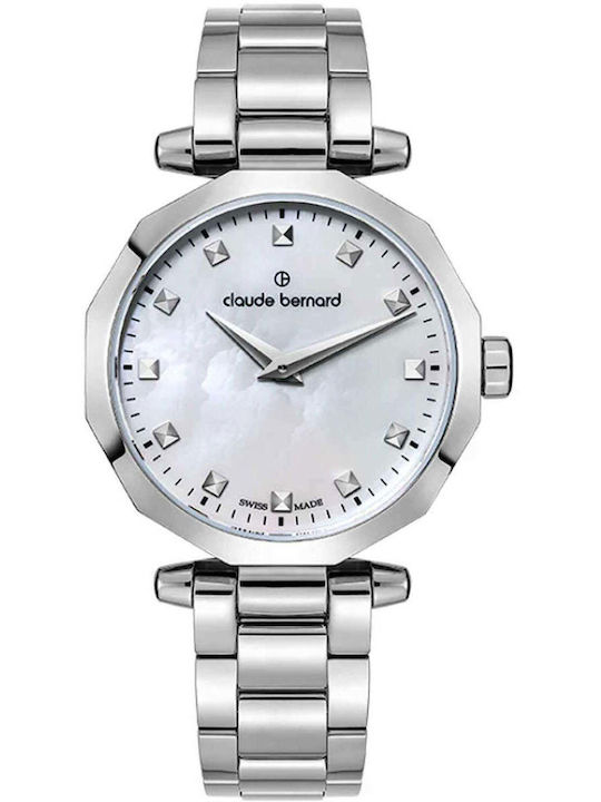 Claude Bernard Dress Code Womens Battery Watch With Silver Steel Bracelet
