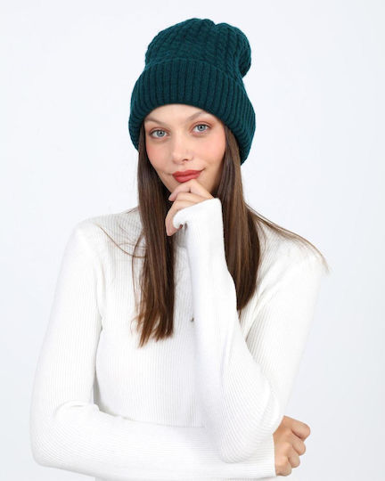 Unisex Beanie Strickmütze in Türkis Farbe