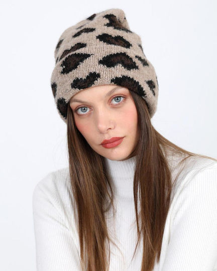 Beanie Unisex Strickmütze in Beige Farbe
