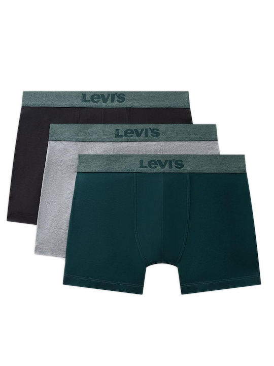 Levi's Boxeri pentru bărbați Green/Grey/Black 3...