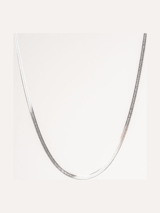 Late Again Necklace With Snake Design Made Of Steel Late Again Necklace With Snake Design Made Of Steel
