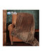 Pătură Catifea Single 160x220cm Brown Animal Print