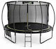 Lean Toys Trampolin Draußen Durchmesser 487cm mit Netz & Leiter Schwarz