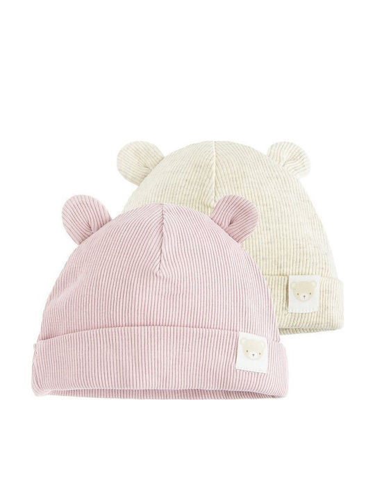 Kinder Beanie Gestrickt Mehrfarbig 2 Stück