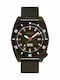 Breil Men's Battery Watch with Olive Oil Fabric Strap