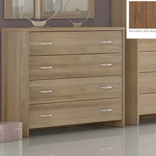 Kommode Schlafzimmer Holzschatten Walnuss 86x40x78cm
