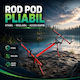 Foldable Rod Pod Fishing Rods Green Black