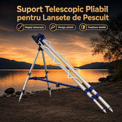 Suport pliabil telescopic pentru undițe de pescuit