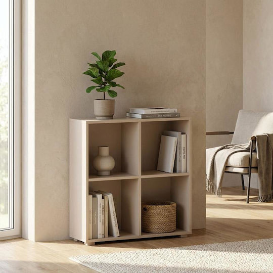 Smart 4p Библиотека Подова Дървена Кафява 74x29x76cm